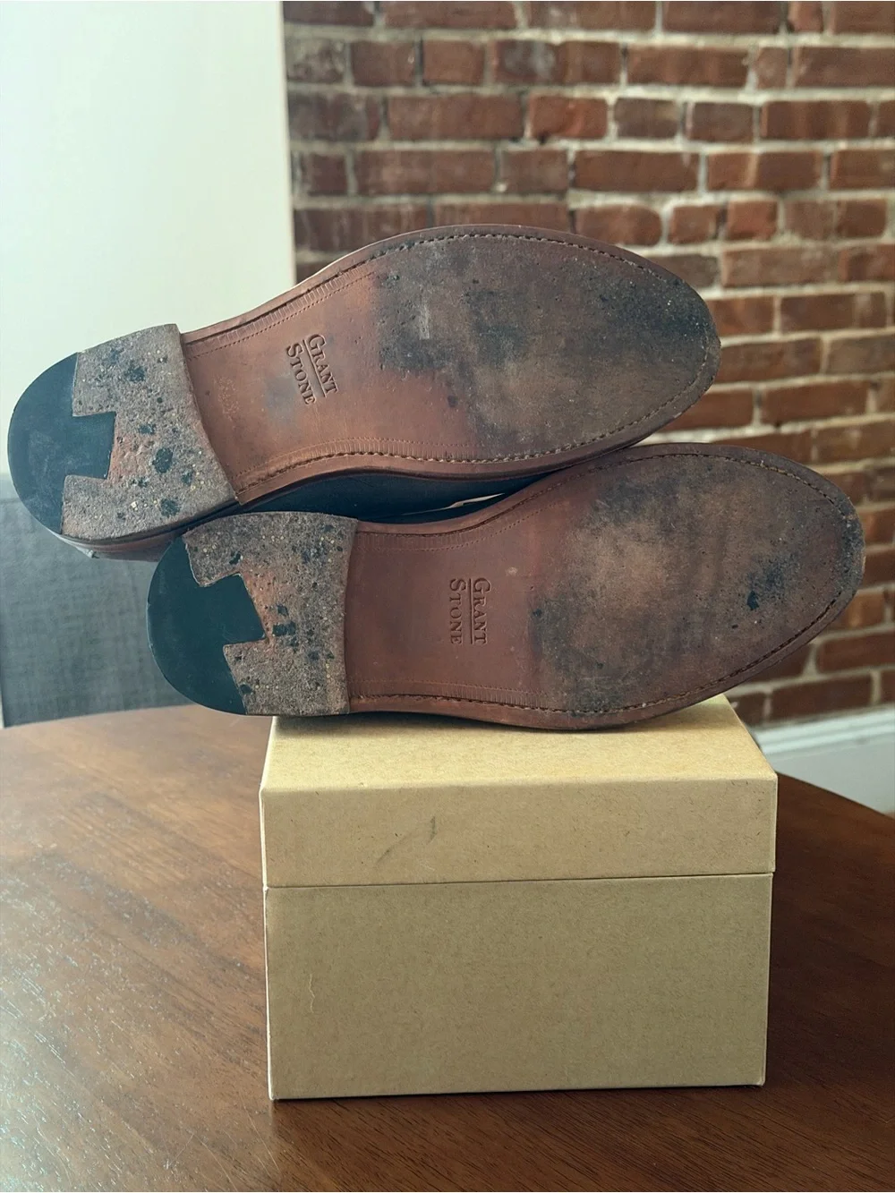 Grant Stone Traveler Penny Loafer in Storm Kudu - Picture 5 of 6